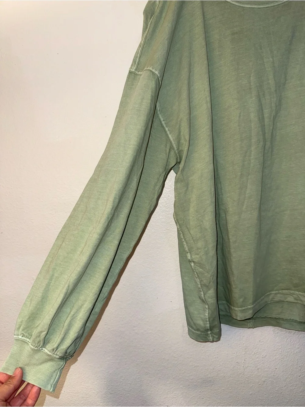 We The Free Minimalist Soft Moss Long Sleeve Tee - Picture 2 of 5